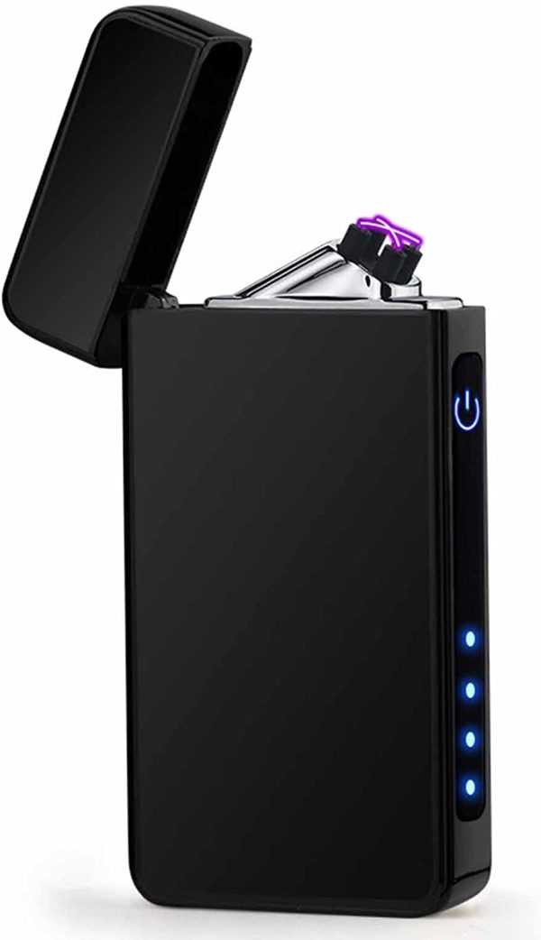 Electronic Dual Arc Lighter Electric Lighter Rechargeable, Flameless, Elegant Slick Design