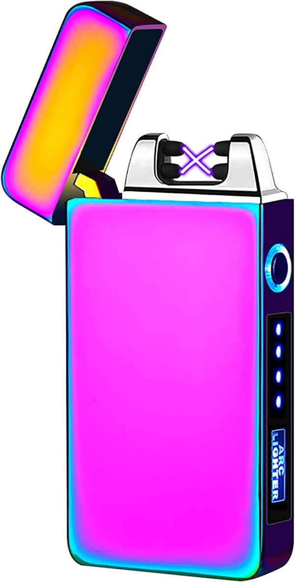 Dual Arc Electric Lighter, Jet Flame Torch, USB Rechargeable Lighter