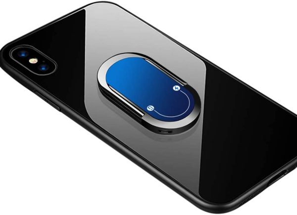 Mobile Supporter and USB Electric Lighter Buckle Ring Lighter (Blue ice)