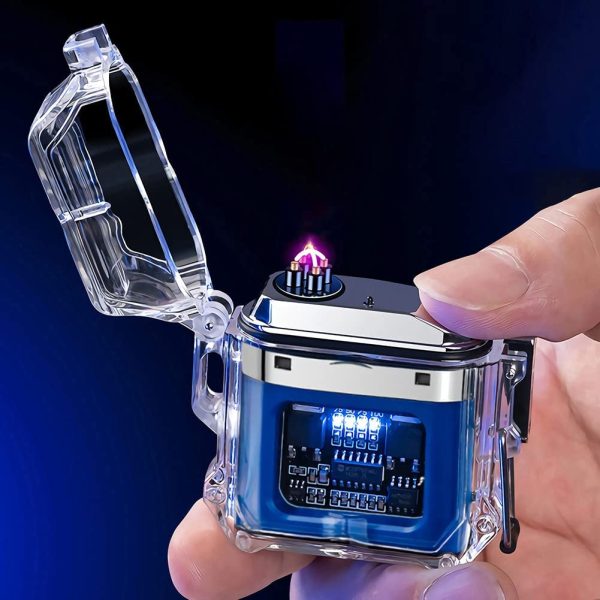 Electric Lighter Rechargeable USB Waterproof Windproof Lighter Flameless Dual Arc