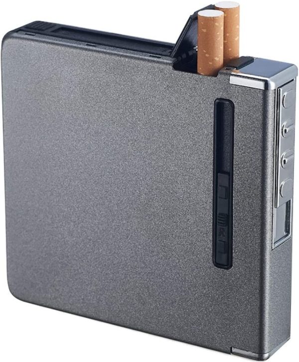 USB Rechargeable Cigar Lighter, Electrical Flameless Windproof, Full Pack 20Pcs Regular Cigarettes